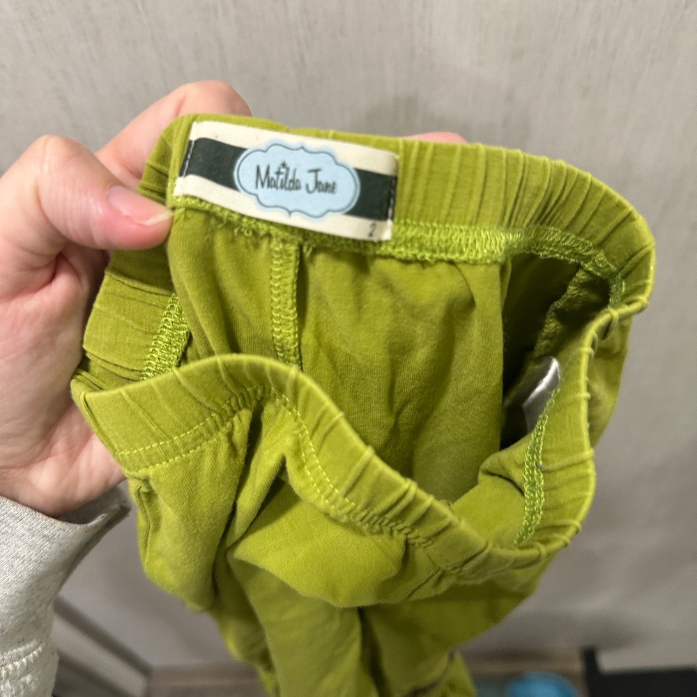 Matilda Jane Lime Green Ruffle Pants - Picture 4 of 6